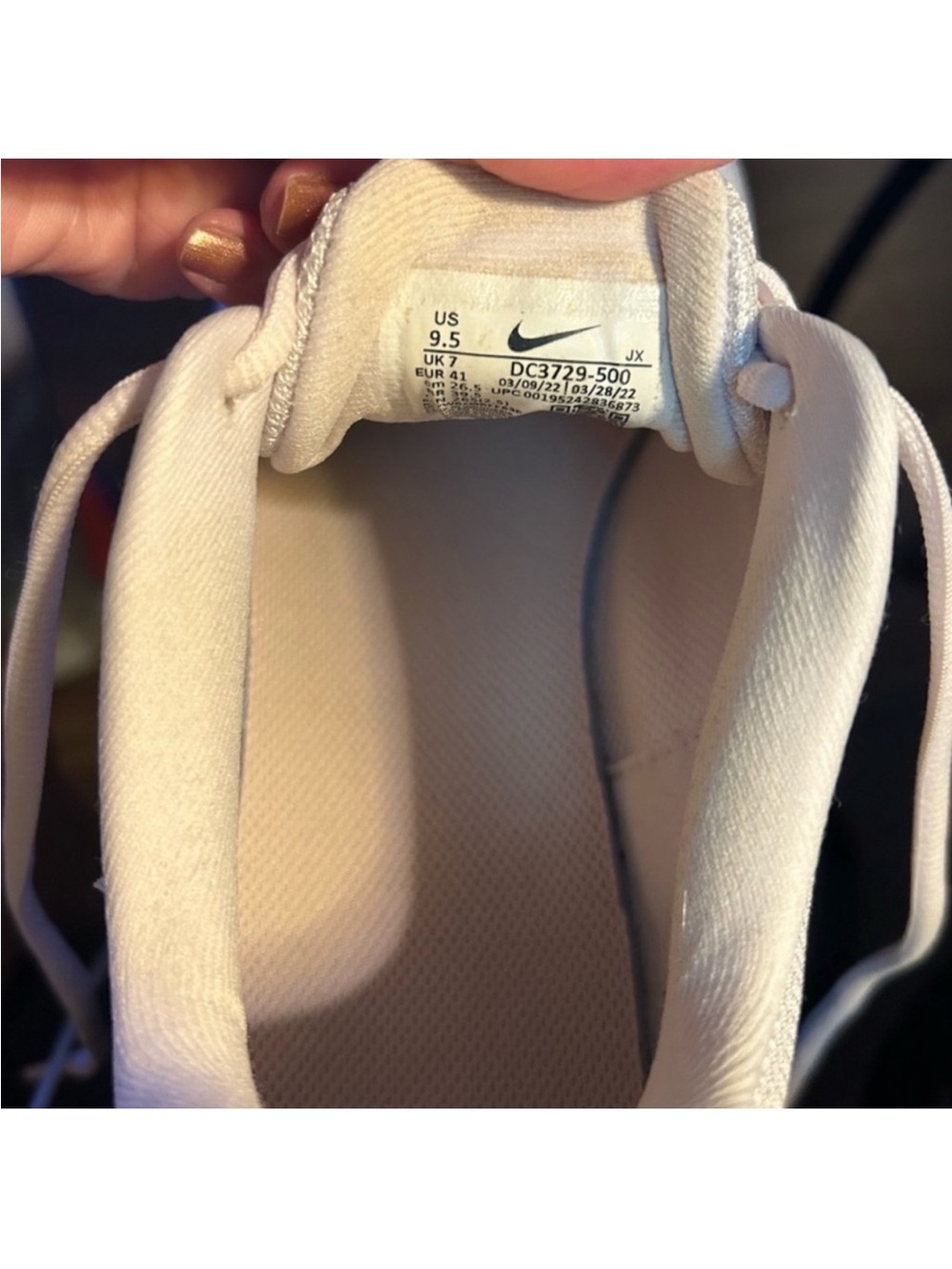 Nike Womens Light Pink Breathable Running Sneaker - Picture 6 of 7